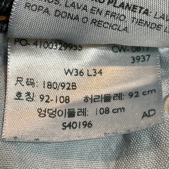 Levi Signature Strauss & Co Relaxed Fit Blue Jeans 5 Pocket W36 x L34 Dark Wash - Picture 16 of 16